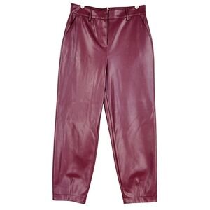 Rygrass Women's Port Royale Stretch Faux Leather Pants Size 4 Tapered Leg NWT
